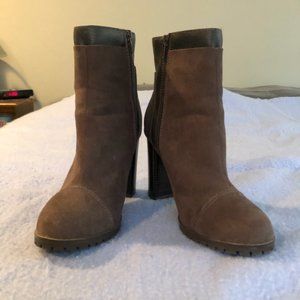 Faux charcoal suede "Juicy Couture" ankle boots